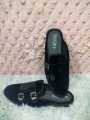 Velvet Fabrics Half Shoe Black Color For Men.