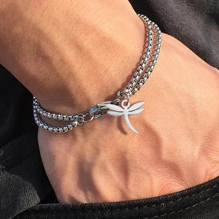 Charm Bracelet Fashion Box Chain Bracelet for men