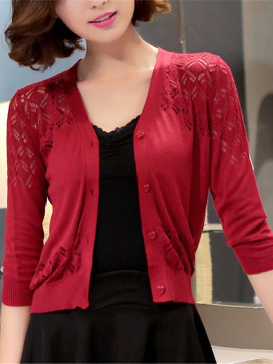 Autumn%20Summer%20Cardigan%20Women%20Lace%20Hollow%20Out%20Shawl%20Teenager%20Girls%20Knitted%20Sweater%20Female%20Cardigans%20Women%20Thin%20Coat%20Ladies%20Tops%20-%20Image%204