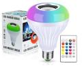 Smart Led Remote Control Bluetooth Speaker Music Bulb - AC 220V, RGB remote control Bluetooth music bulb lamp, Led Music Bulb With Bluetooth Speaker - Pin System 110 Ratings. 