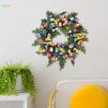Easter Egg Flower Wreath Easter Door Wreath for Front Door Home Patio Porch.