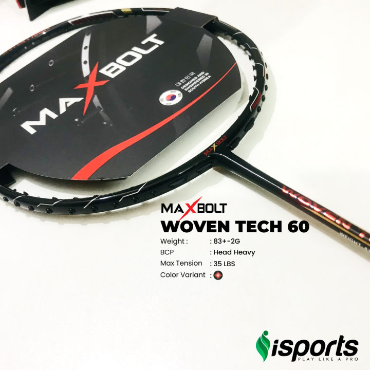 Malaysia%20Imported%20MAXBOLT%20WOVEN%20TECH%2060%20Unstrung%20Badminton%20Smash%20Racket%20Bat%20-%20Image%202