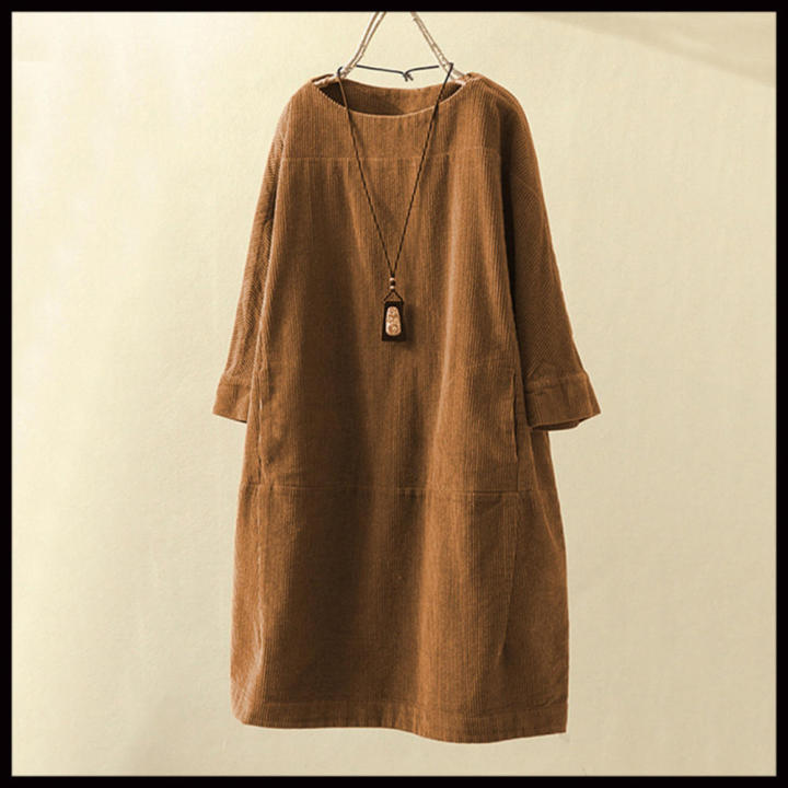 Versatile%20Tunic%20dress%20Fashionable%20Stylish%20Oversize%20Corduroy%20dress%20Comfortable%20With%20pockets%20Long%20sleeve%20dress%20for%20Casual%20wear%20%20dress%20Autumn/winter%20fashion%20Women's%20fashion%20Day-to-night%20outfit%20-%20Image%206