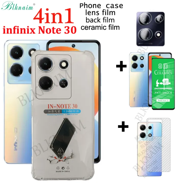 BLKNAIM%204in1%20For%20infinix%20Note%2030%205G%20/4G%20Phone%20Case%20Transparent%20anti%20drop%20Phone%20Case+Ceramic%20Membrane%20tempered%20glass+Lens%20Film+Back%20Cover%20-%20Image%202