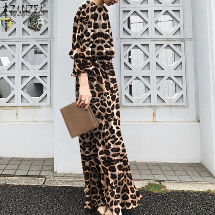 ZANZEA%20Women%20Party%20Dress%20Long%20Sleeve%20Elastic%20Waist%20Leopard%20Print%20Maxi%20Dress%20#7%20-%20Image%206