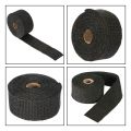 【Toy life hall】5m Fiberglass Heat Exhaust Wrap Motorcycle Car Heat Insulated Wrap Turbo Manifold Heat Wrap Heat Shield Tape. 