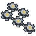 5Pcs- 20mm Black PCB Plate White 3 Watt 3.7V Ultra Bright WHITE Color 3W LED SMD Chip 3V 3.7V Metal Plate Heat Sink Aluminum Base 20mm PCB DIY LED Light Bulbs. 
