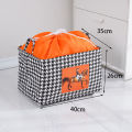 Fabric 3-Layer Tape Lining Children's Toy Storage Basket Dinosaur Storage Cartoon Clothing Drawstring Storage Box Foldable.