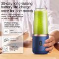 400Ml Electric Fruit Juicer USB Charging Lemon Orange Fruit Juicing Cup Smoothie Blender Blue B.