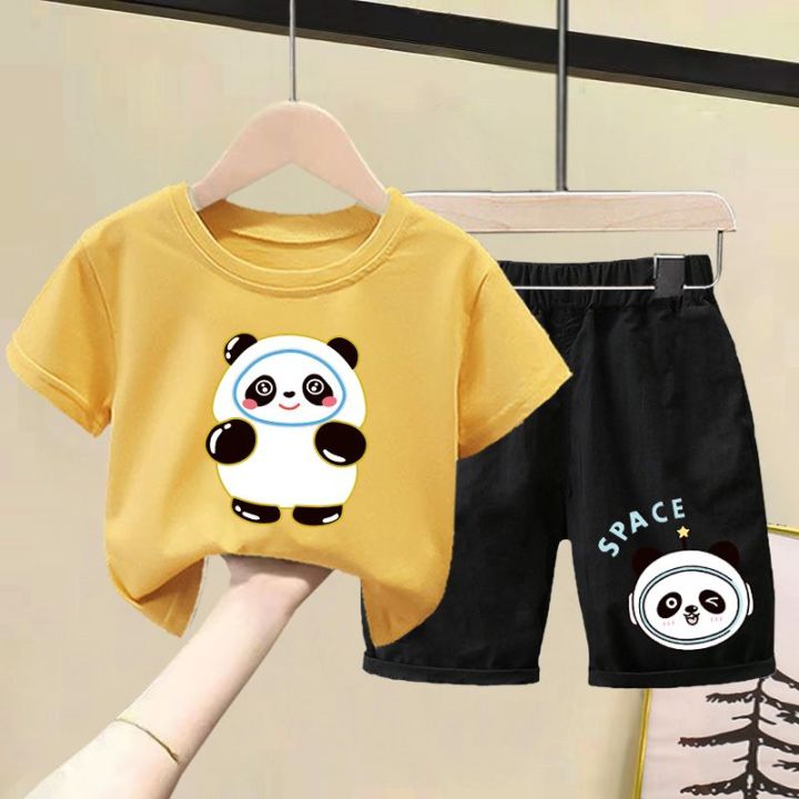 100%25Cotton%20Boys'%20and%20Girls'%20Suit%20Children's%20Summer%20Short%20SleeveTT-shirt%20Baby%20Shorts%20Children%20Cartoon%20Two%20Piece%20Set%20-%20Image%203