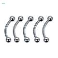5x60 Pieces Nose Lip Tongue Eyebrow Tragus Navel Belly Ring Piercings 8mm.
