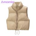 Women Zipper Closure Jacket Stylish Winter Vest for Women Warm Sleeveless Coat with Stand-up Collar Zipper Closure Perfect for Outdoor Activities Available in Various Colors Women Lightweight Vest.