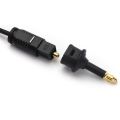 Digital Fiber Optic Toslink to 3.5mm Jack (Mini Toslink) Plug Adaptor Digital Optical for Audio ***Black***.