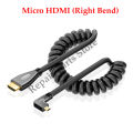 【Top-Rated Product】 1PCS HDMI to Mini HDMI cable, Micro Adapter Cable, HDMI Elbow Telescopic Spring Cable, 4k High-definition Camera SLR.