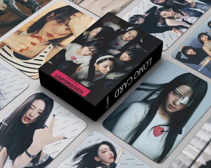 READERS AFIM Lomo 55pcs LESSER AFIN UNFORGIVE New Album LESSER AFIM Postcards Gift for Fans