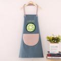 Apron Waterproof And Oil Proof Kitchen Household Sling Waterproof Lemon Peel Green. 