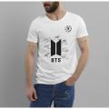 BTS Lover, BTS Character Signature Half Sleeve Round Neck Tshirt. 