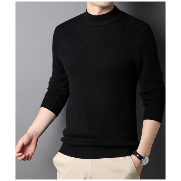 Cashmere%20Men's%20Cashmere%20Sweater%20Daily%20Wear%20Solid%20Color%20Base%20Shirt%20Half%20Turtleneck%20for%20Autumn/Winter%20Fashion%20Dressy%20Gift%20Special%20Occasions%20Men%20-%20Image%206
