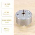 RF-500 TB-12560 DC 1.5 - 12 V 2700 U / MIN Idling speed 32 mm diameter DC motor silver. 