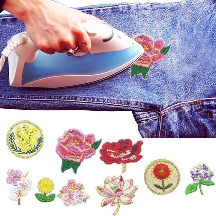 13%20PCS%20Iron%20on%20Patches%20Flower%20Appliques%20Stickers,%20Flower%20Basket%20Embroidery%20Decorative%20Patches%20Applique%20Sew%20on%20Patches%20-%20Image%205