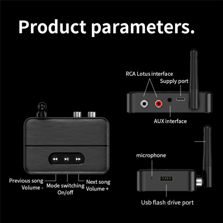 Audio%20Receiver%20NFC%20Bluetooth%205.4%203.5mm%20AUX%20Stereo%20Lossless%20Music%20Bluetooth%20Adapter%20USB%20U-Disk%20Play%20for%20Speaker%20-%20Image%207