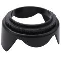 DC-SN HOOD 62mm Screw Mount Flower Crown Lens Hood Petal Shape for 62mm Lens Black. 