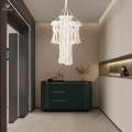 Macrame Tassel Lamp Shade Handmade Woven Lampshade for Home Living Room Cafe.