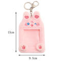 Cloth Plush Ferrule High-quality 5 Colors Cartoon card holder Girls' card sleeve for Students Kpop fans Photo card collectors. 