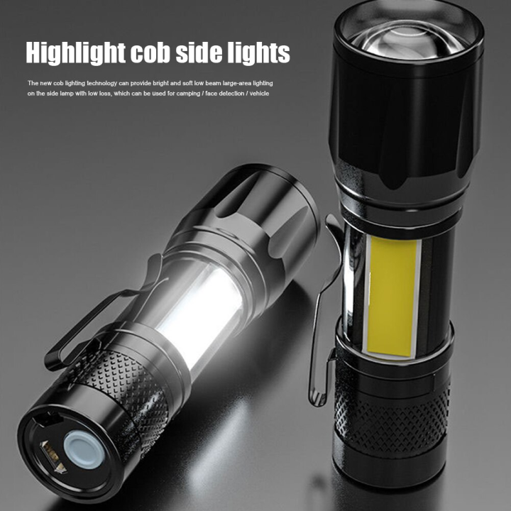 Telescopic%20Zoom%20Flash%20Light%20Xpe+COB%20Light%20-%20Image%204