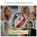 4D TENS Pulse Magnetic Back Neck Massager Heating Smart Neck Vibration Massage Device Cervical Muscle Relaxing Spine Pain Relief. 