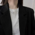 Light Luxury Niche Hollow Love Necklace Female Simple Design Fashion Peach Heart ANLAN. 