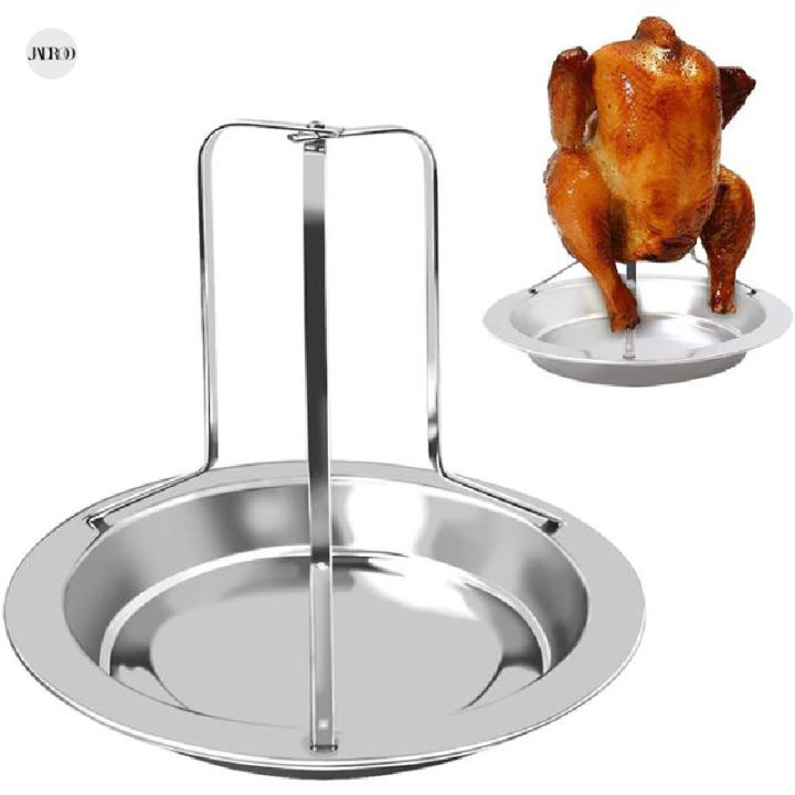 Jadroo Chicken Roaster Rack Chicken Holder with Drip Pan | Daraz.com.bd