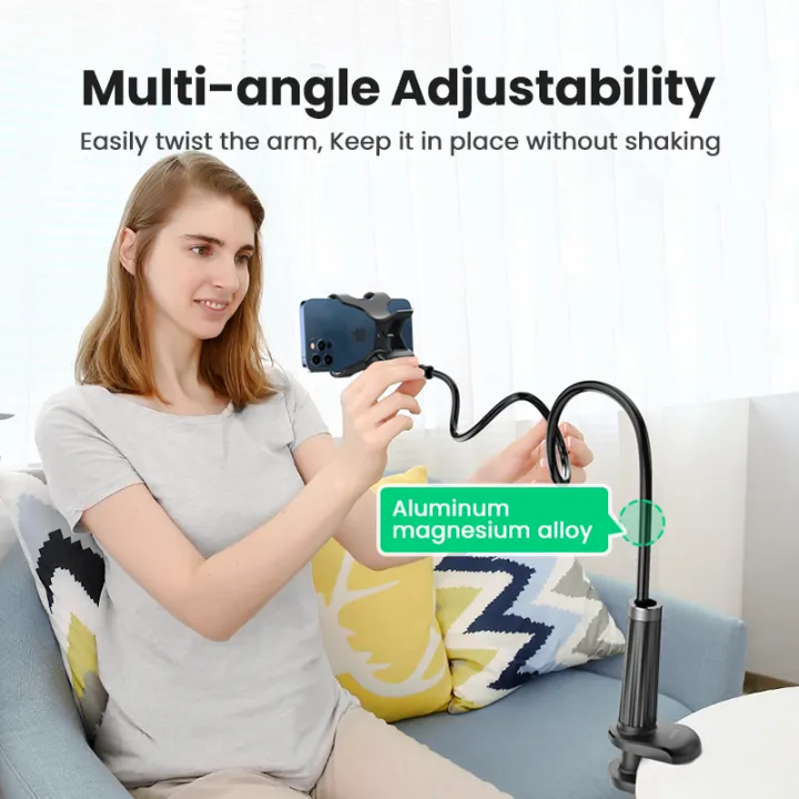 UGREEN%20Gooseneck%20Clip%20Phone%20Holder%20for%20Bed%20Desk%20Cell%20Phone%20Mount%20Flexible%20Lazy%20Long%20Ar-m%20Cla-mp%20Headboard%20Hand%20Free%20Overhead%20for%20iPhone%20Pro%20Max%20Samsung%20Galaxy%20Ultra%20-%20Image%204