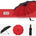Automatic Umbrella Long Handle Extra Large Double Three Four Female Black Rubber Sun Protection Double Layer Wind Resistant Male.