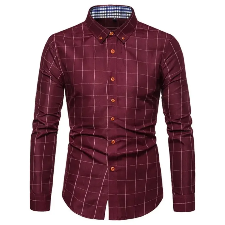 Men%20Shirt%20Plaid%20Print%20Long%20Sleeve%20Autumn%20Shirt%20Button%20Single-breasted%20Formal%20Top%20Mid%20Length%20Dress-up%20Men%20Business%20Shirt%20-%20Image%207