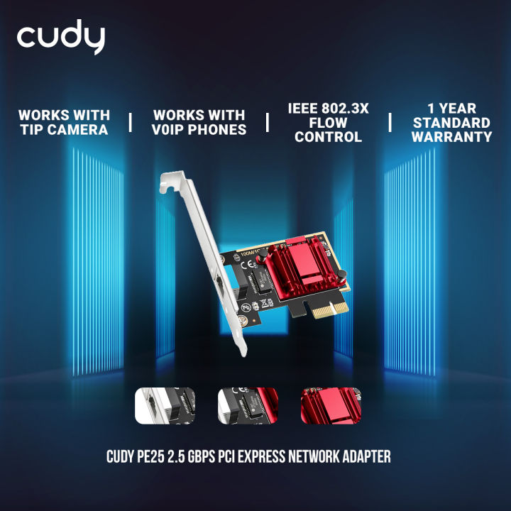 Cudy%20PE25%202.5%20Gbps%20PCI%20Express%20Network%20Adapter%20-%2010%20Mbps%20/%20100%20Mbps%20/%201%20Gbps%20/%202.5%20Gbps%20Speed%20-%20Support%20Wake-On-LAN%20and%20RealWow%20Technology%20-%20Low-Profile%20and%20Full-Height%20Brackets%20-%20Windows%207%20to%2011,%20Windows%20Servers%202003%20to%202022,%20and%20Linux%20compatible%20-%20Image%203