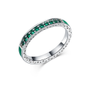 Multi-Color Imitation Diamond Set Zircon Double For Women Fashion Trend Finger Ring Female Party Engagement Jewelry.