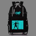 CLuo Schoolbag BackpackCR7Football Star Luminous Personality Peripheral Male and Female Students Ronaldo Backpack Leisure.