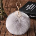Trinket Fluffy Artificial Rabbit Fur Ball Key Chain 8cm Pompons Keychain 21 Color Women Car Bag Key Ring Hang Jewelry. 