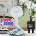 New Rechargeable Folding Table Fan with Led Light -Table Fans - Dhaka Glory. 