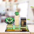 Miniature Figurines Garden Ramadan Crafts Muslim Kaaba Clock Tower Model Islamic Architecture Handicrafts Home Desktop Decor - Clock.