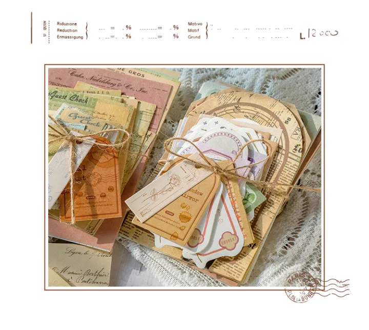 Momo%20Memory%20Post%20Office%20Series%20Material%20Pack%20Retro%20Receipt%20Plant%20Butterfly%20Text%20Label%20Notebook%20Collage%20Decoration%20-%20Image%202