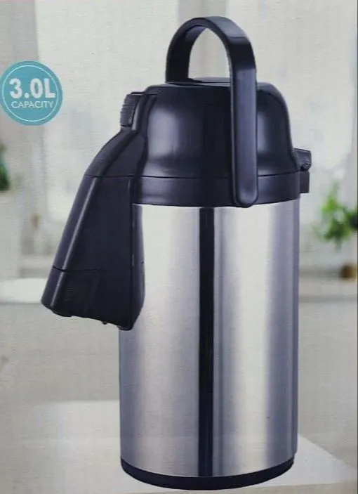 Kiam%203303%20PUMP%20VACUUM%20FLASK%203%20Liter%20Capacity%20%20Stainless%20Steel%20high%20quality%20%20FLASK%20-%20Can%20keep%20warm%20for%2010-15%20hours%20-%20Image%202