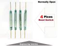 Reed Switch-Tone Round Leads Green Glass Tube NO Reed Switch 28mm.