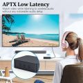 Bluetooth 5.0 Transmitter Receiver for TV to Headphones with Volume Control, Low Latency Wireless Audio Adapter.