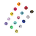 Smile Face Beads, Colorful Smile Beads Convex Design for Kids. 