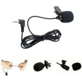 [ bshopbd  ] Ready Stock Universal Portable Computer Phone Universal Mini Microphone Mic 3.5mm Jack With Lapel Lavalier Clip Portable Light-weight Easy To Use For Teaching Lecture Conference. 