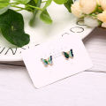 Vintage Fashion Enamel Green Butterfly Stud Ear Earrings Trend Jewelry Women GJCUTE. 