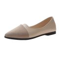 Spring And Summer Single Shoes Women Splice Color Flats Fashion Pointed Toe Ballerina Ballet Flat Slip On Shoes Slippers.