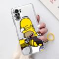 Homer Jay The Simpsons Cool Phone Case For Xiaomi Redmi Note 11 Pro 9C 12 5G 9A 12S K40 13 Pro 10 9 11S Transparent Funda Cover.